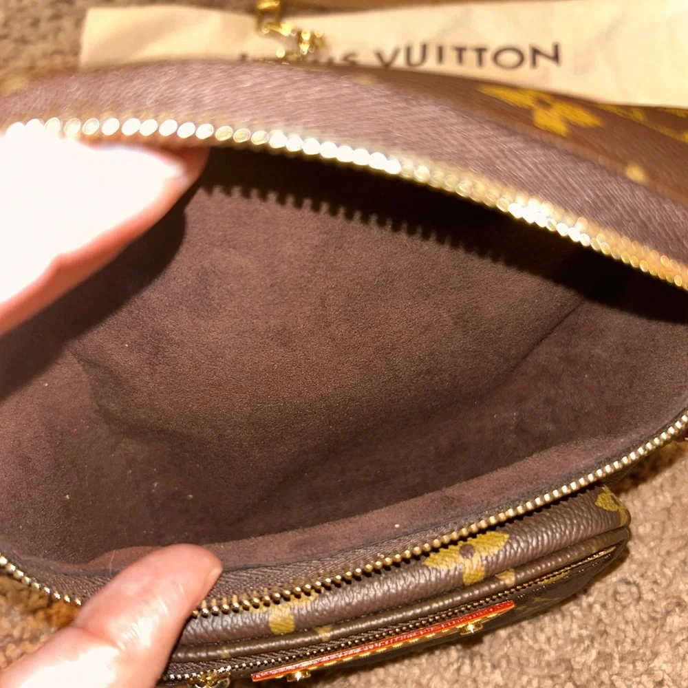 Louis Vuitton Brown Monogram Mini Bumbag with Gold Hardware